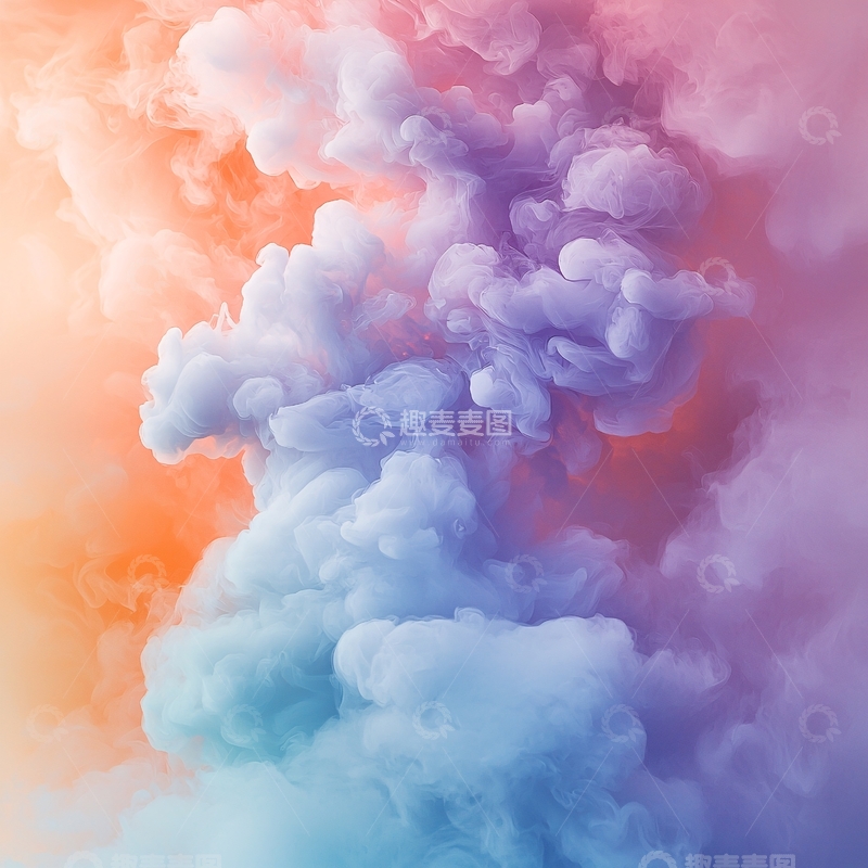 高清大图下载【趣麦麦图】彩色烟雾背景