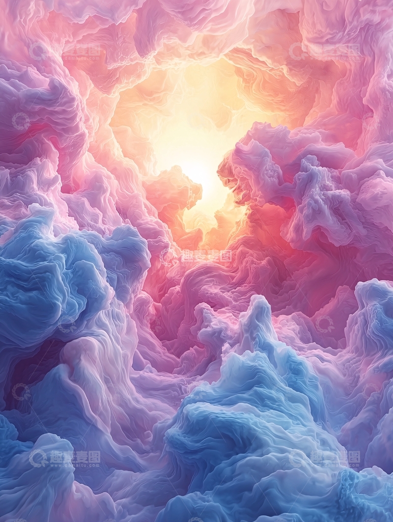 高清大图下载【趣麦麦图】梦幻彩色云朵