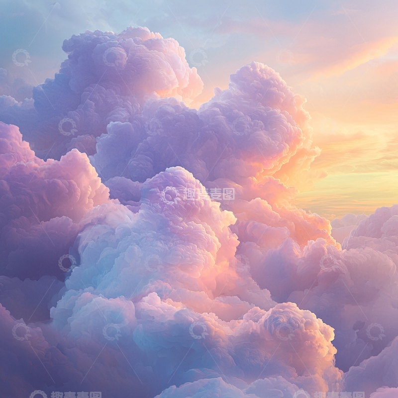 高清大图下载【趣麦麦图】彩色云朵