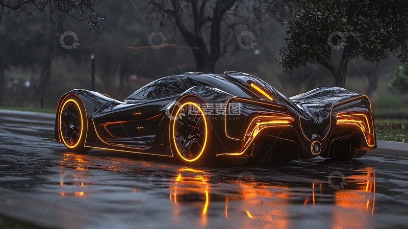 高清大图下载【趣麦麦图】未来感跑车
