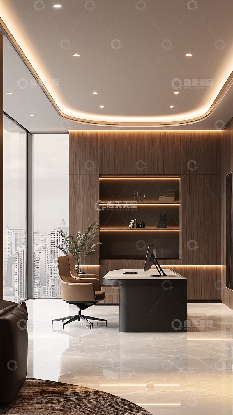 高清大图下载【趣麦麦图】现代简约高级商务办公空间