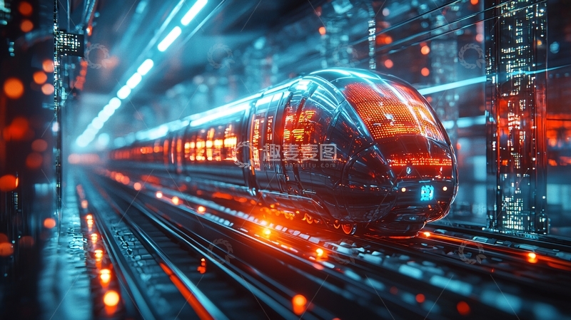 高清大图下载【趣麦麦图】未来科技感列车