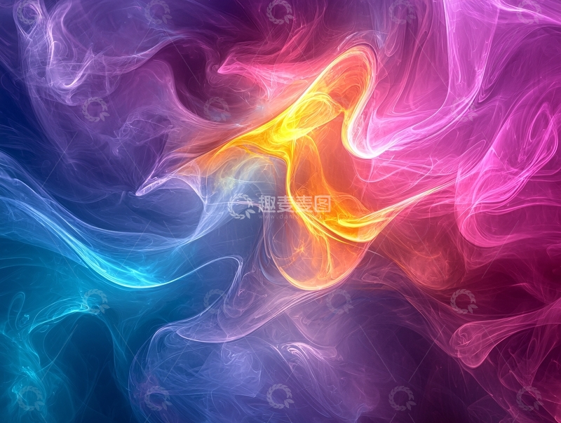 高清大图下载【趣麦麦图】彩色烟雾梦幻背景
