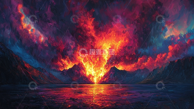高清大图下载【趣麦麦图】火焰山脉