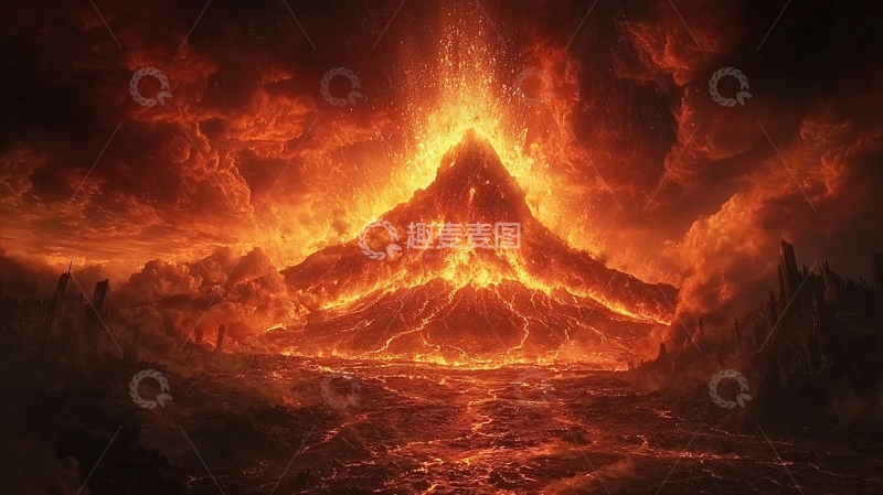 高清大图下载【趣麦麦图】火焰山脉