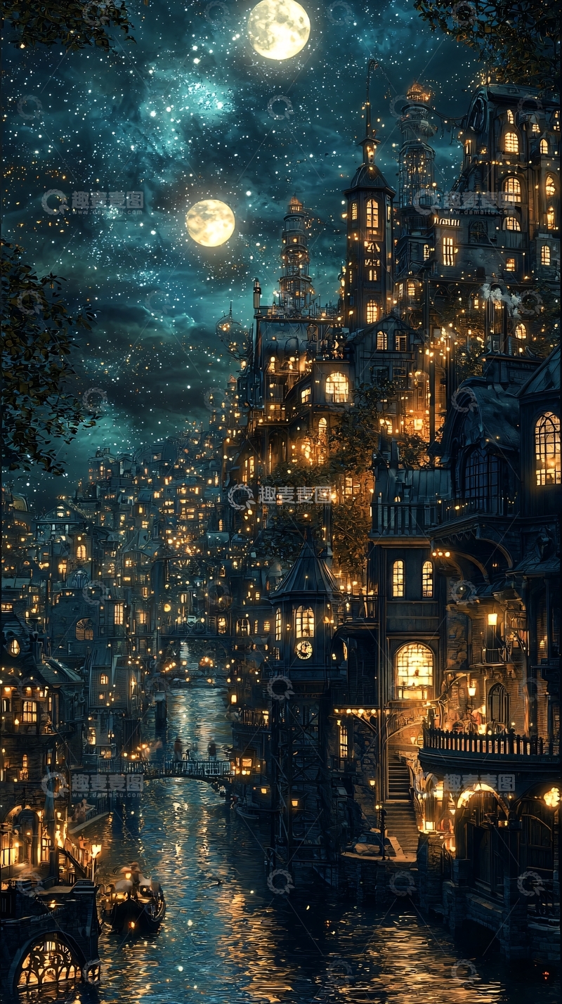 高清大图下载【趣麦麦图】梦幻夜景