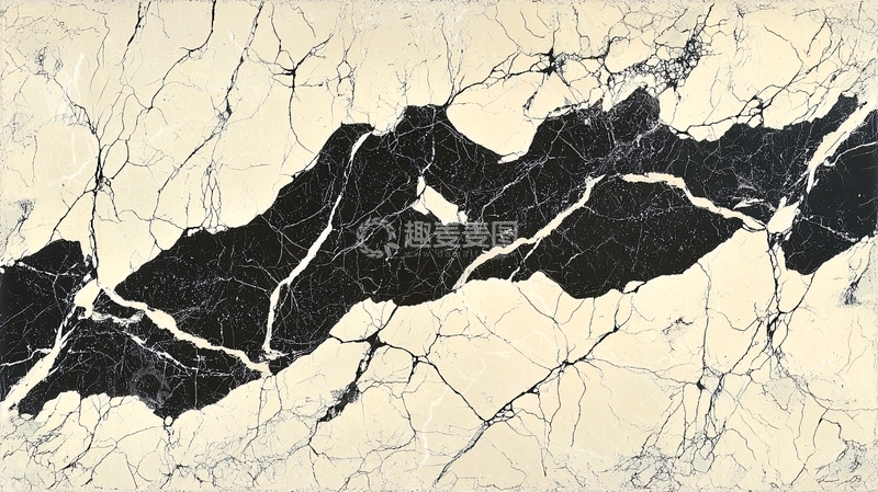 高清大图下载【趣麦麦图】黑白纹理大理石