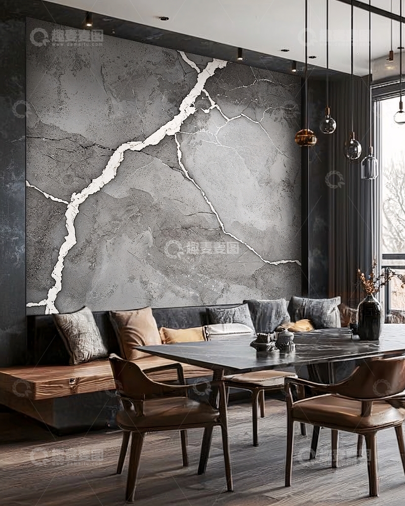 高清大图下载【趣麦麦图】灰色石纹墙纸