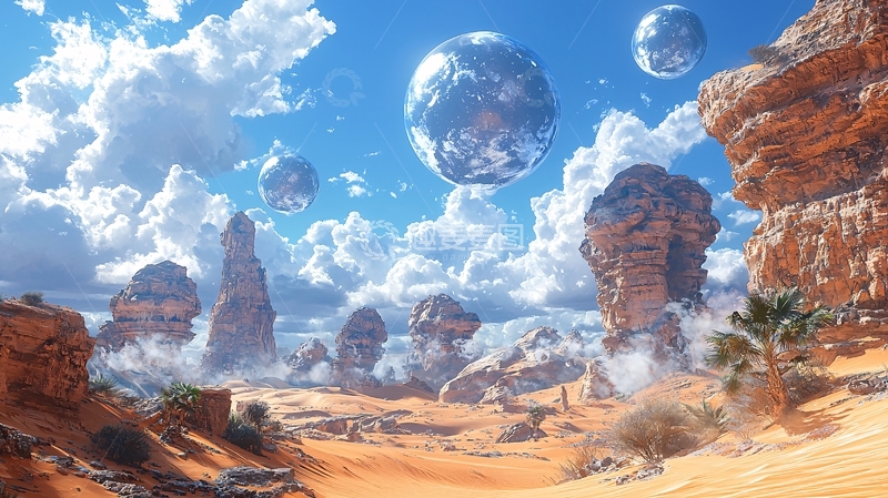 高清大图下载【趣麦麦图】奇幻沙漠景观