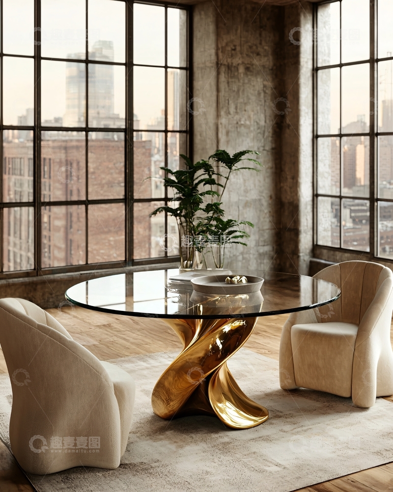 高清大图下载【趣麦麦图】极简轻奢现代餐厅