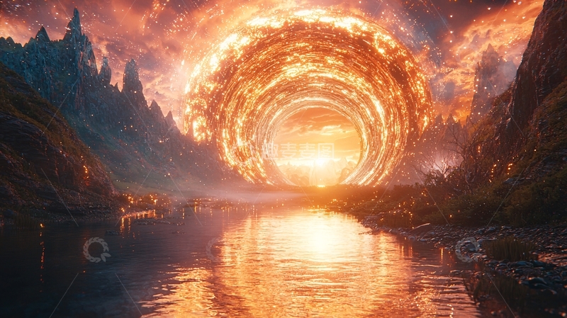 高清大图下载【趣麦麦图】火焰漩涡