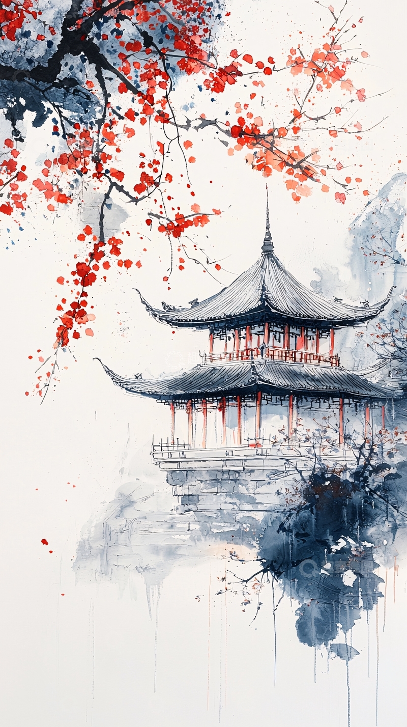 高清大图下载【趣麦麦图】水墨画中国风