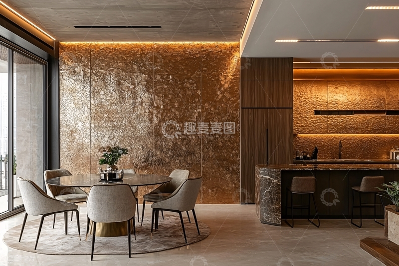 高清大图下载【趣麦麦图】现代轻奢餐厅设计