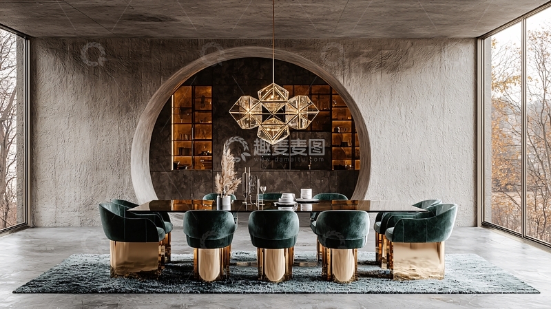 高清大图下载【趣麦麦图】现代极简餐厅设计