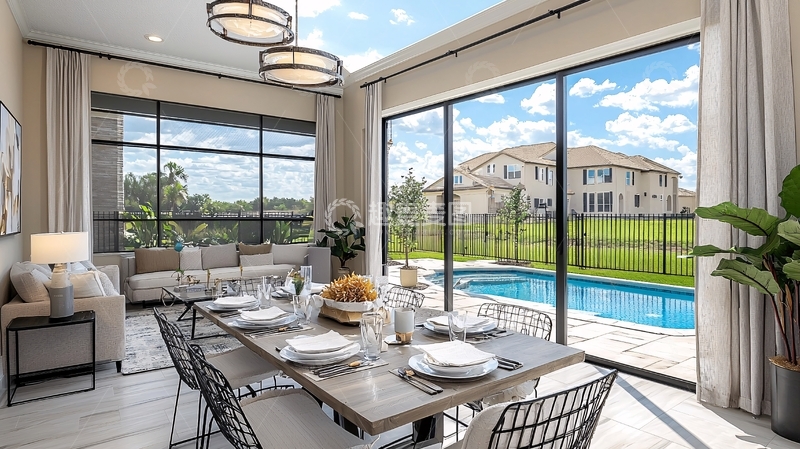 高清大图下载【趣麦麦图】现代简约别墅餐厅