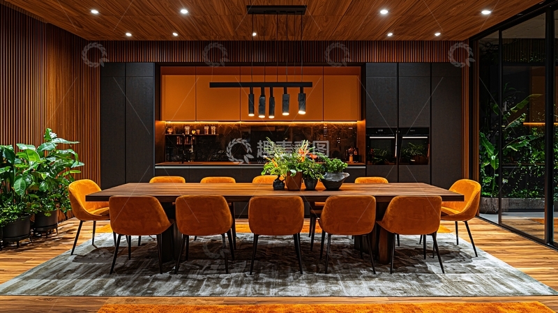 高清大图下载【趣麦麦图】现代简约长餐桌