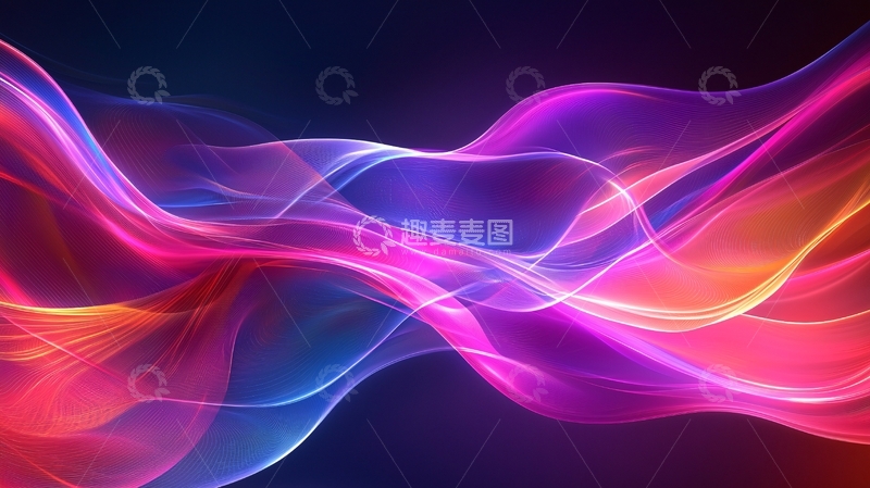 高清大图下载【趣麦麦图】抽象彩色光线流动