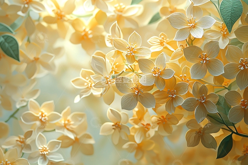 高清大图下载【趣麦麦图】阳光下的淡黄色小花