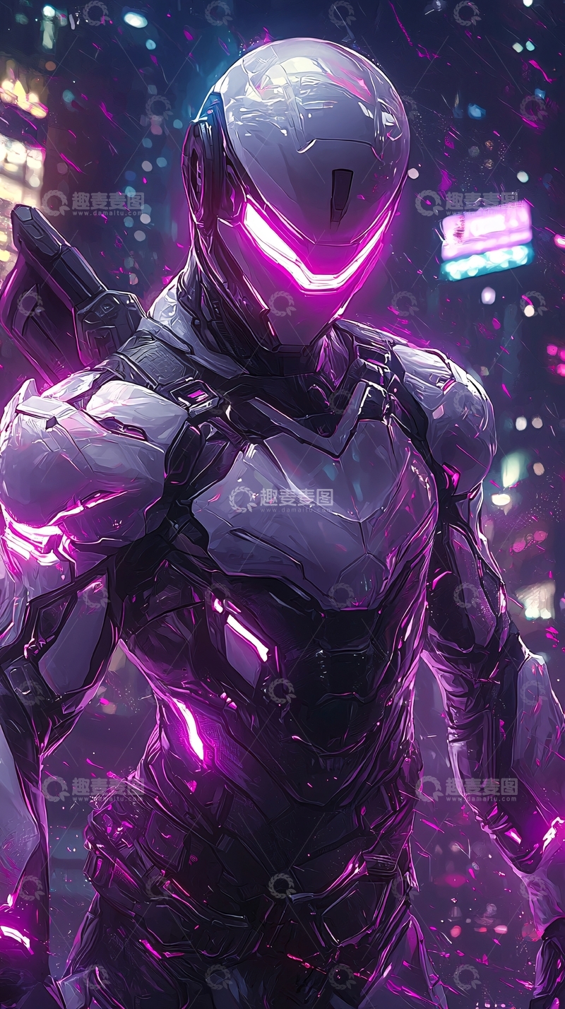 高清大图下载【趣麦麦图】未来科技武士