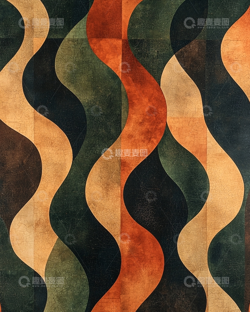 高清大图下载【趣麦麦图】彩色波浪纹理图案