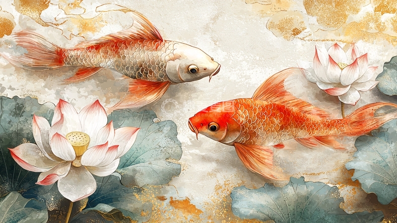 高清大图下载【趣麦麦图】锦鲤