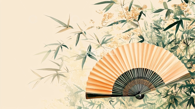 高清大图下载【趣麦麦图】水墨画扇子