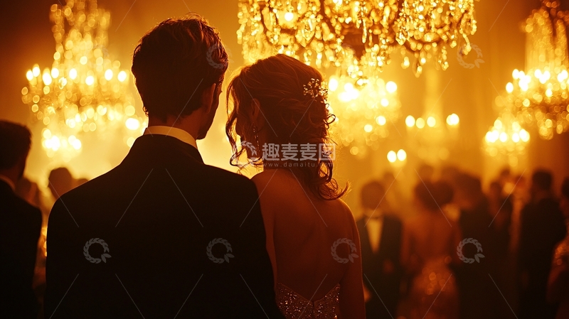 高清大图下载【趣麦麦图】奢华舞会中的浪漫恋人