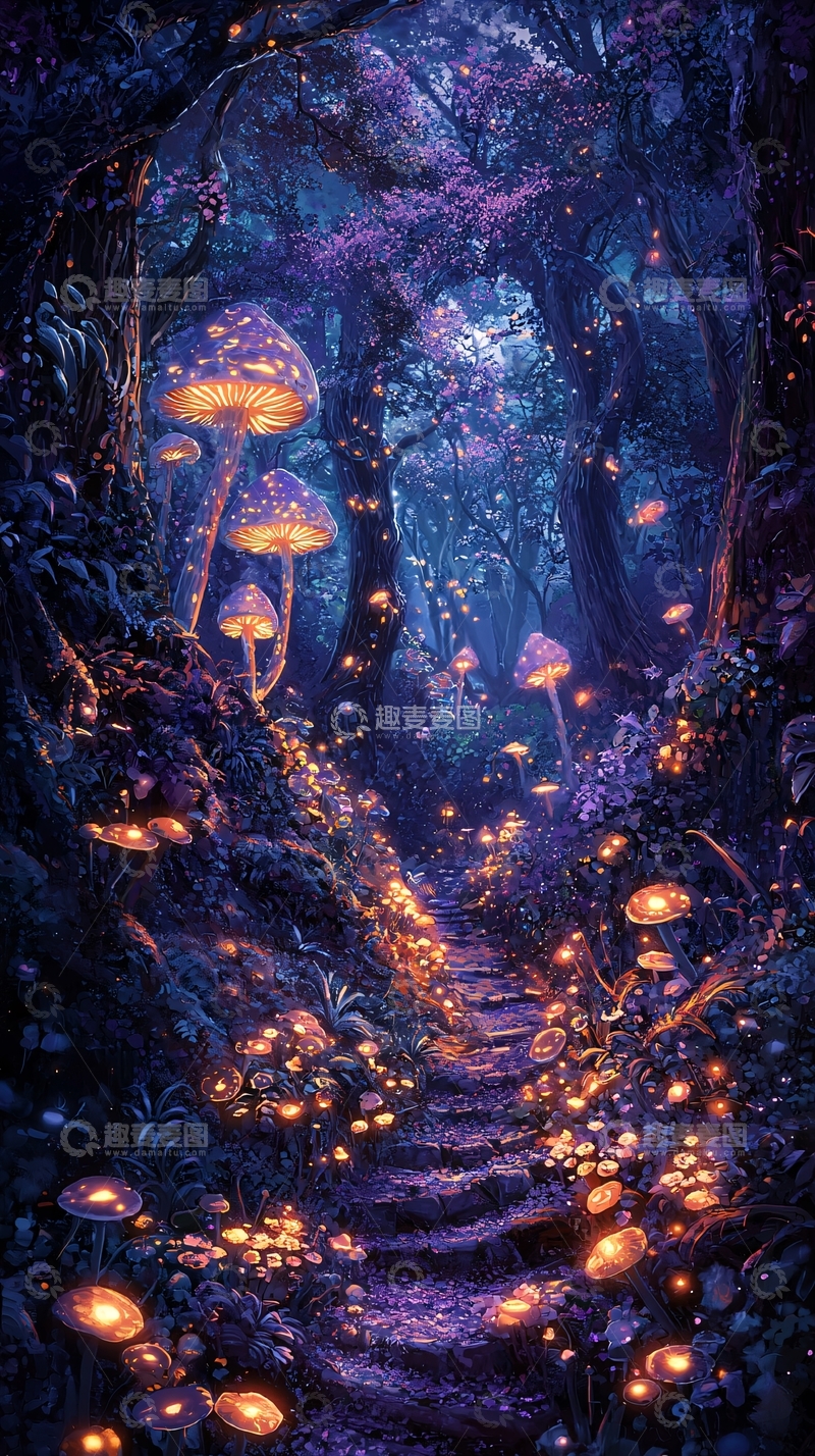 高清大图下载【趣麦麦图】梦幻森林小路85