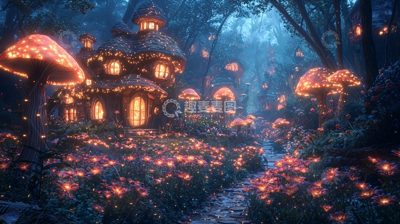 高清大图下载【趣麦麦图】梦幻森林小屋