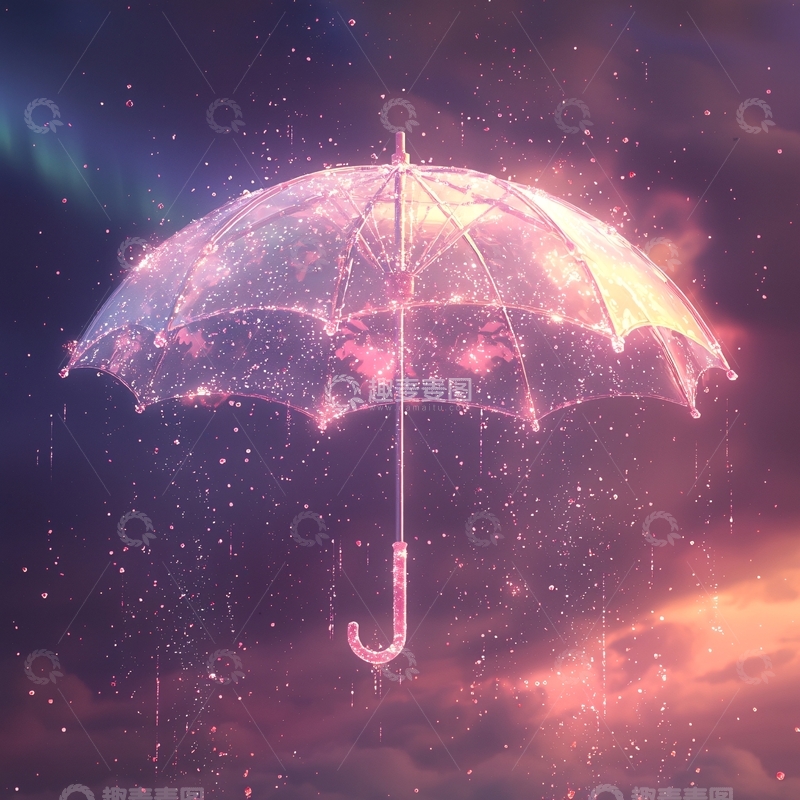 高清大图下载【趣麦麦图】透明雨伞