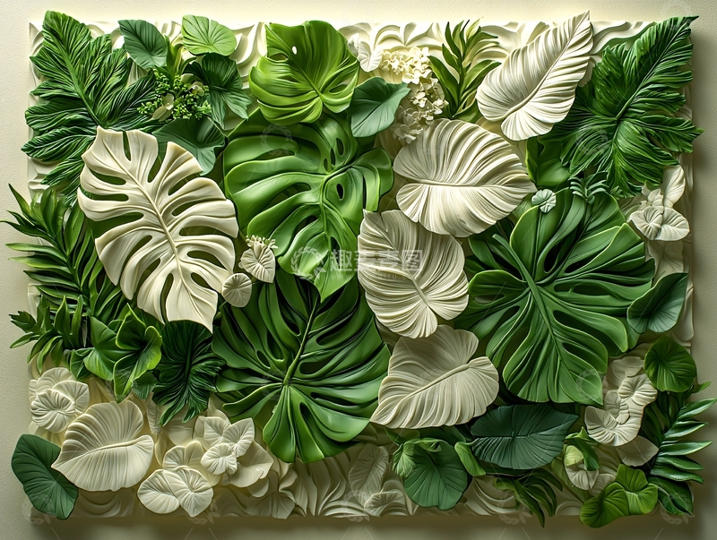 高清大图下载【趣麦麦图】立体绿植墙