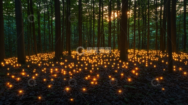 高清大图下载【趣麦麦图】森林烛光