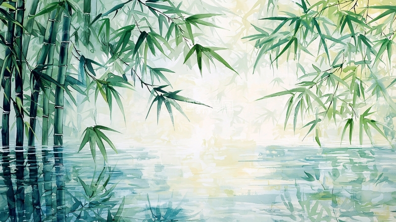 高清大图下载【趣麦麦图】水墨竹林