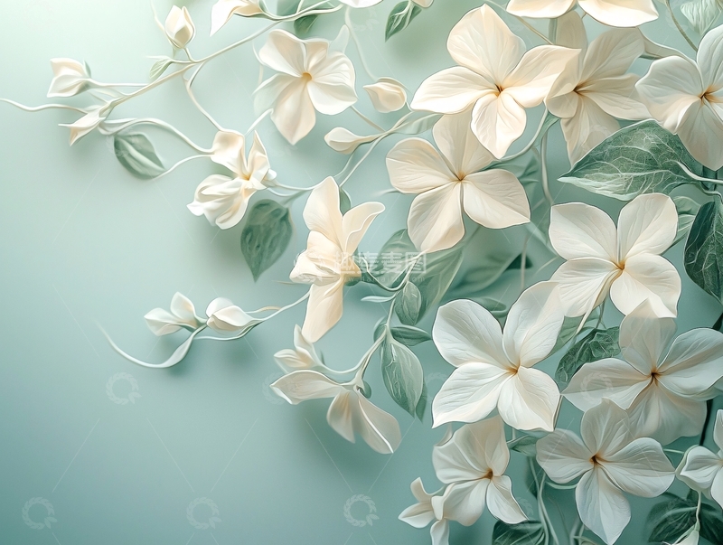 高清大图下载【趣麦麦图】素雅淡雅白花背景