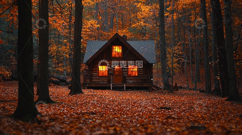 高清大图下载【趣麦麦图】森林小屋