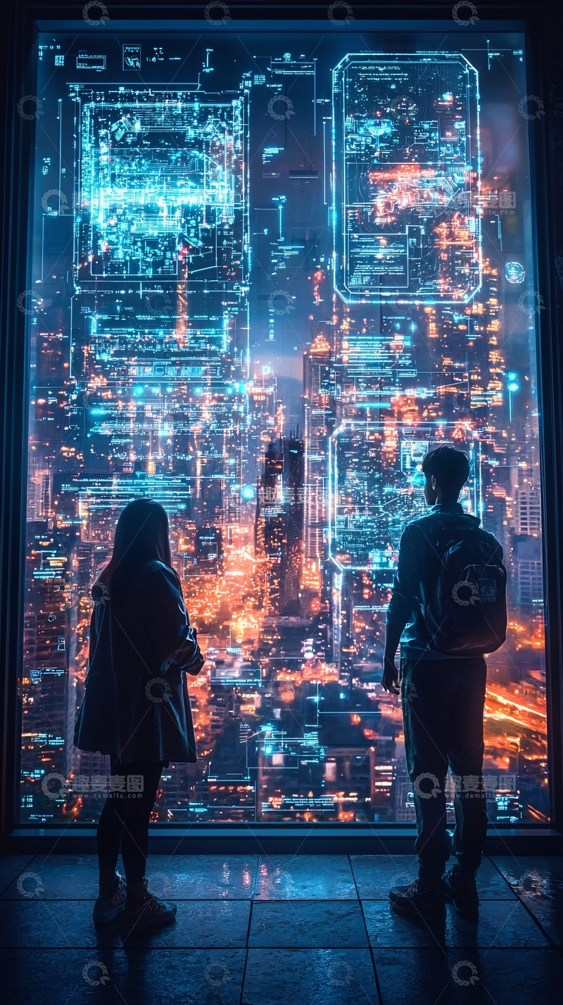 高清大图下载【趣麦麦图】未来都市夜景276