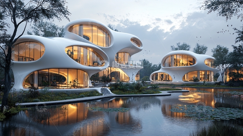 高清大图下载【趣麦麦图】未来感建筑群