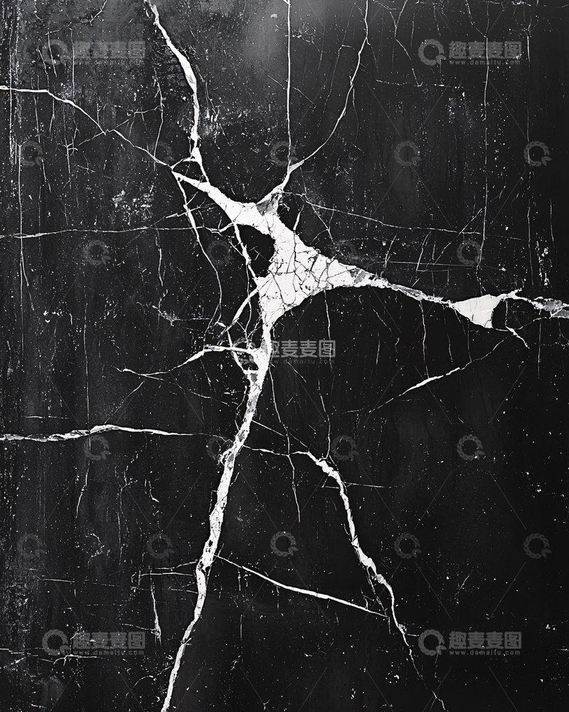 高清大图下载【趣麦麦图】黑色裂纹纹理背景