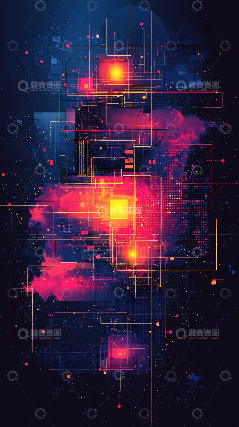 高清大图下载【趣麦麦图】抽象科技感