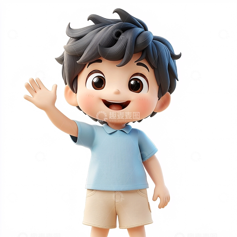 高清大图下载【趣麦麦图】卡通男孩