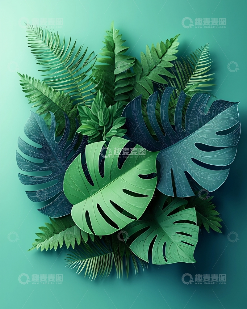 高清大图下载【趣麦麦图】绿色植物组合