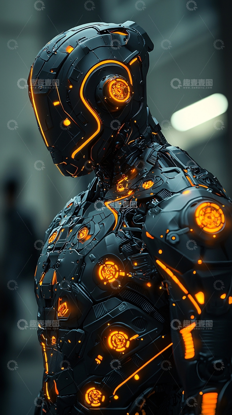 高清大图下载【趣麦麦图】未来科技感机器人