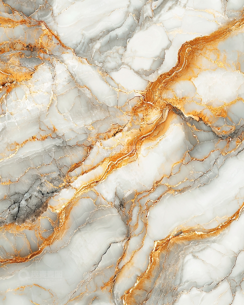 高清大图下载【趣麦麦图】灰白金黄纹理大理石