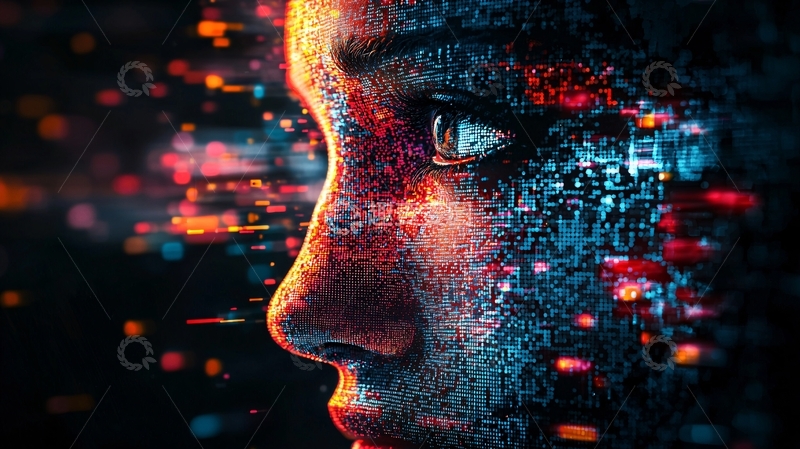 高清大图下载【趣麦麦图】数字人脸