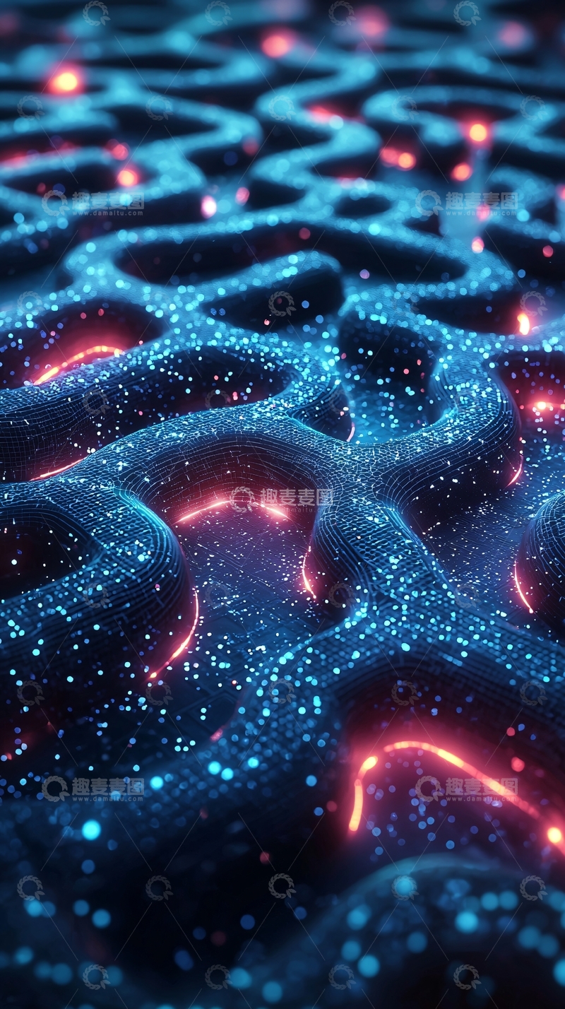 高清大图下载【趣麦麦图】蓝色发光纹理