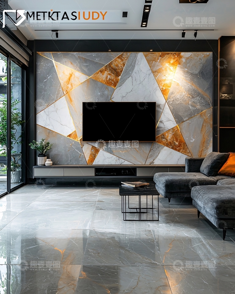 高清大图下载【趣麦麦图】现代简约电视背景墙