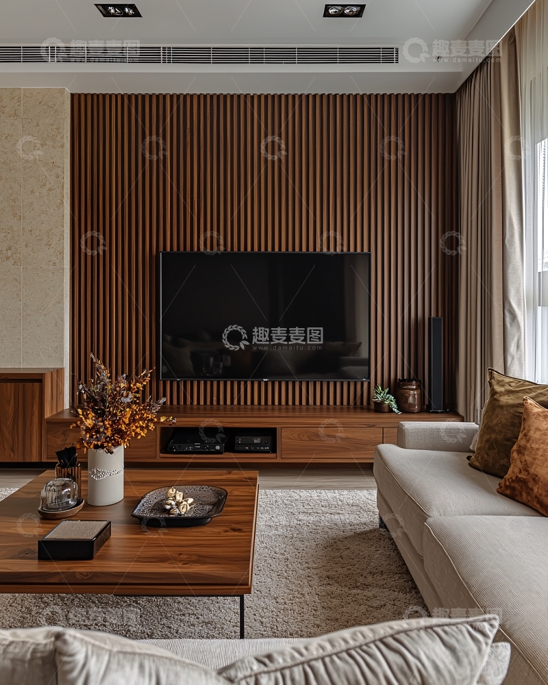 高清大图下载【趣麦麦图】现代简约客厅电视背景墙