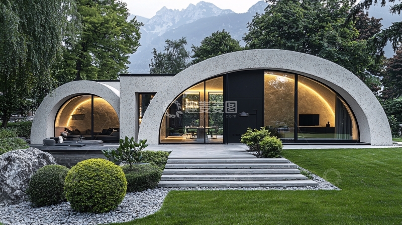 高清大图下载【趣麦麦图】现代弧形建筑