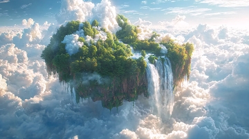 云端上的绿色岛屿