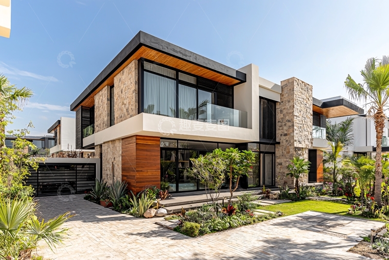 高清大图下载【趣麦麦图】现代风格别墅外观